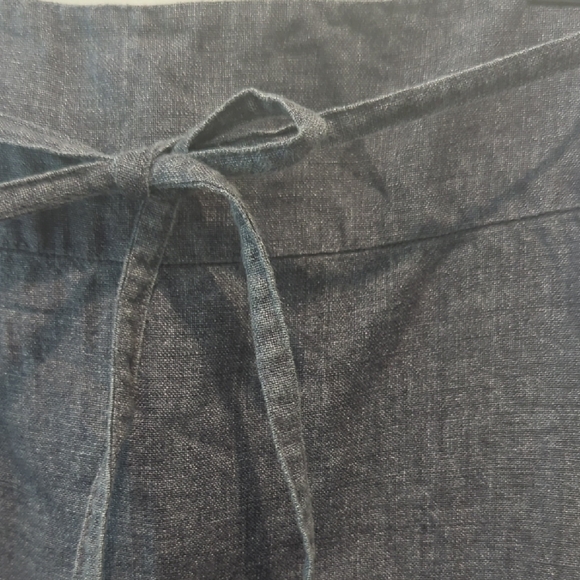 Linen Made in France Agnes B. greyish purple midi skirt Side Zipper - Picture 6 of 13